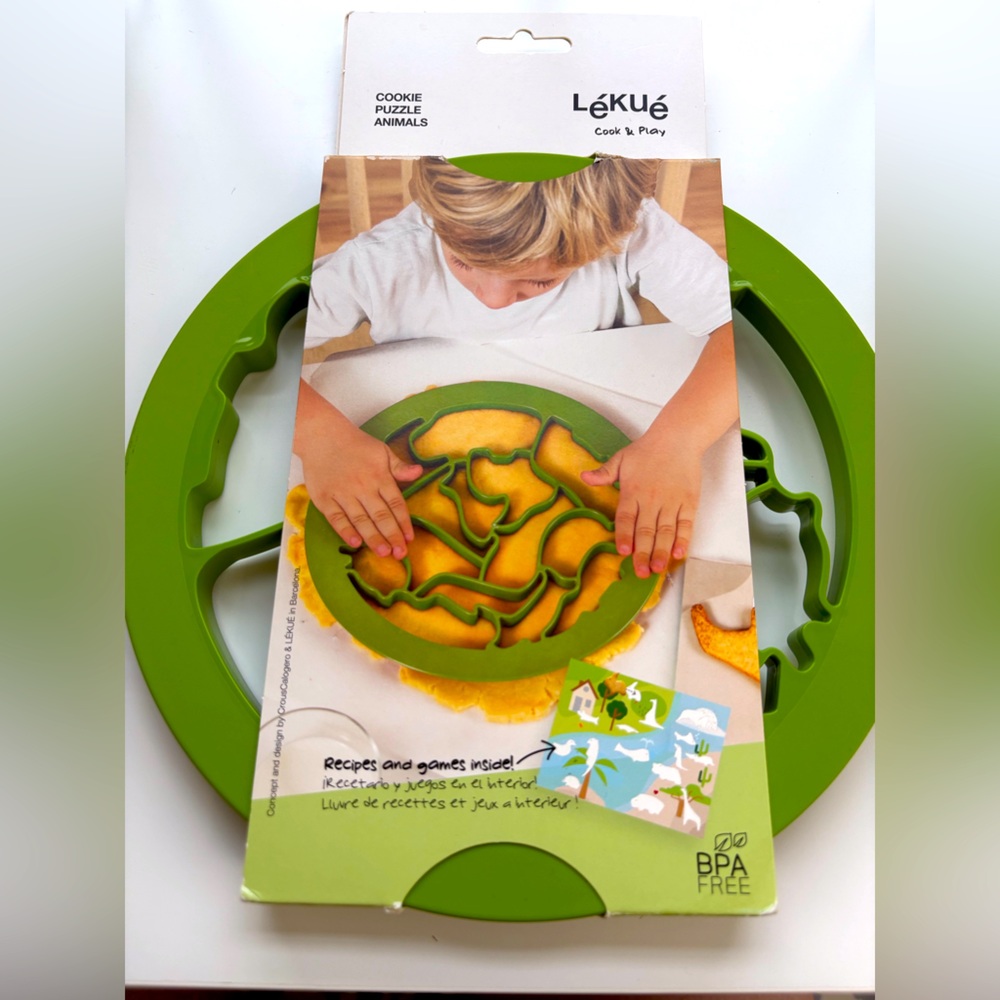 🍪 Lekue Cookie Puzzle Animals Cutter Set – NWT – From Barcelona 🐾